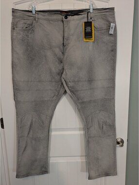 🩶 Truth Substance Ribbed‑Knee Jeans | NWT | Big & Tall modern gray denim